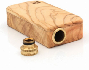 Schnupftabakdose Naturholz Olive mit Messingverschluss