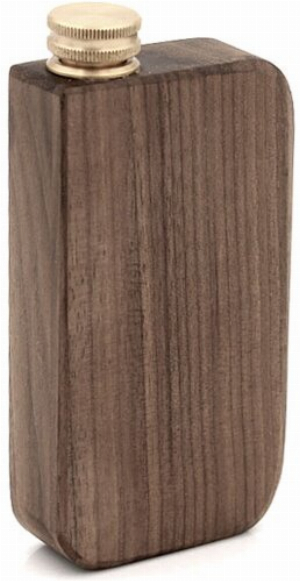 Schnupftabakdose Naturholz Walnuss mit Messingverschluss