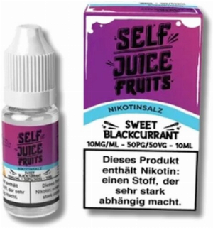 Self Juice Nikotinsalz Liquid Sweet Blackcurrant 10ml 10mg/ml