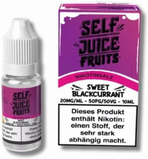 Self Juice Nikotinsalz Liquid Sweet Blackcurrant 10ml 20mg/ml
