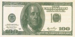 Serviette 100 Dollar Schein