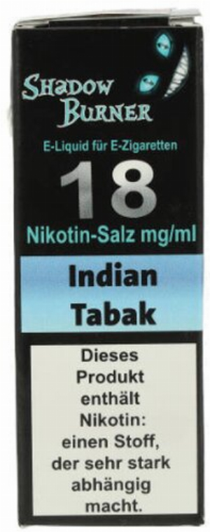 Shadow Burner Nikotinsalz Liquid Indian Tabak 18mg
