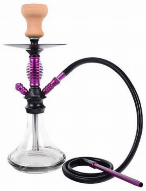 Shark Shisha Achilles 1er, 42cm, violett, Silikon-Schlauch