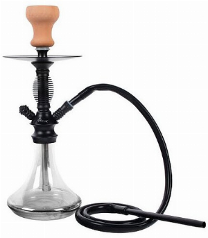 Shark Shisha Achilles 1er, 42cm, schwarz, Silikon-Schlauch