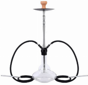 Shark Shisha Ajax 2er, chrome, 70cm, Silikon-Schläuche 
