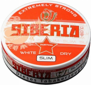 Siberia 80° Extremely Strong White Dry SLIM Kautabak in Portionsbeutel