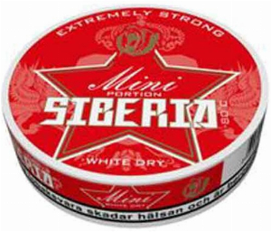 Siberia 80 Red Mini Extremly Strong White Dry Kautabak Portionsbeutel 