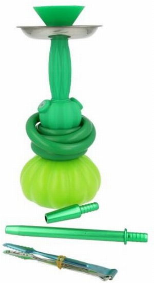 Sili grün Wasserpfeife mit 1 Anschluss 24 cm