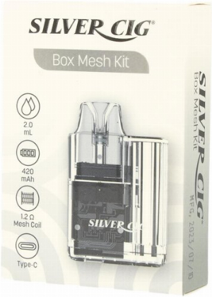 Silver Cig Box Mesh Kit Zebra 420 mAh