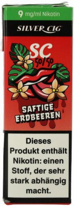 Silver Cig Liquid SC 50/50 Saftige Erdbeeren 9mg