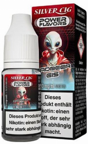 Silver Cig Power Flavors Erdbeer Eis Liquid 10mg