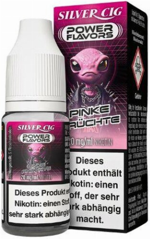 Silver Cig Power Flavors Pinke Früchte Liquid 20mg