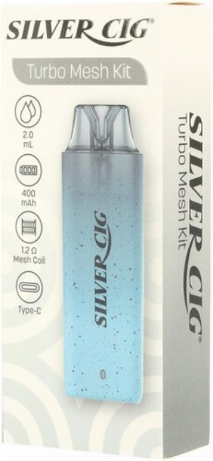 Silver Cig Turbo Mesh Kit Blue 400mAh