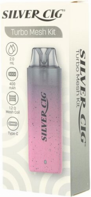 Silver Cig Turbo Mesh Kit Pink 400mAh