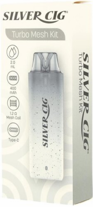 Silver Cig Turbo Mesh Kit White 400mAh