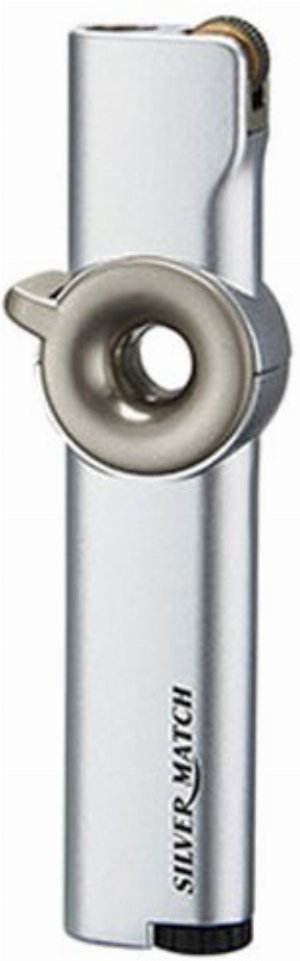 Silver Match Feuerzeug Dublin Reibrad Jet-Flame silber