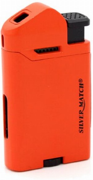 Silver Match Feuerzeug Jet Flame Bruxelles orange