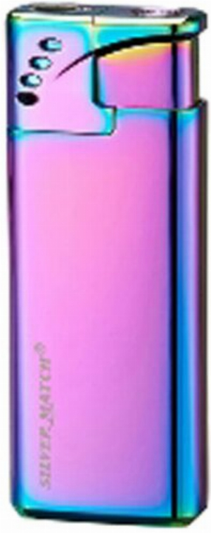 Silver Match Feuerzeug Jet Lisbonne regenbogenfarben