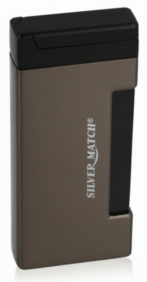 Silver Match Feuerzeug Jetflame Berlin Gunmetal