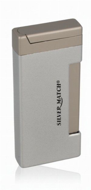 Silver Match Feuerzeug Jetflame Berlin Silber