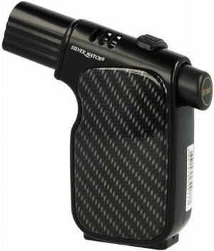 Silver Match Feuerzeug Quadruple Jetflame Schwarz