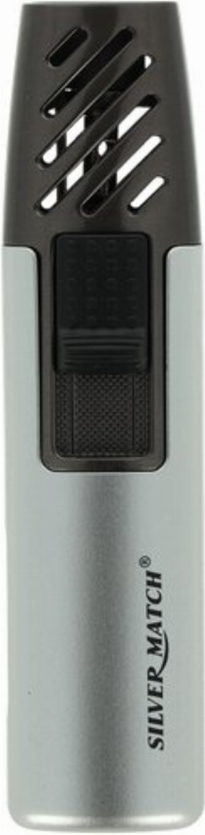 Silver Match Feuerzeug Single Jet-Flame Tirana Chrom/Schwarz