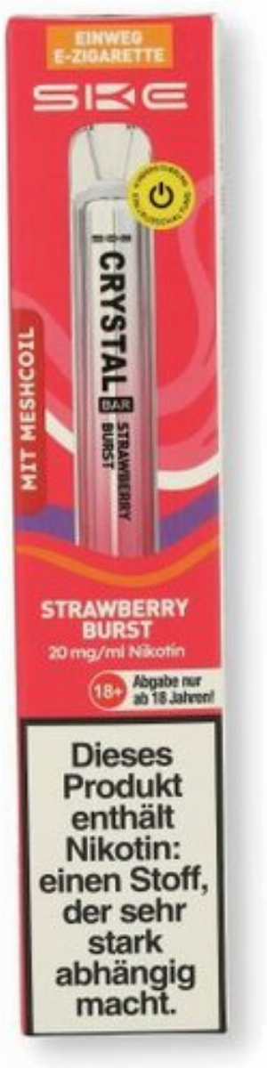 SKE Crystal Bar Strawberry Burst Einweg E-Zigarette 20mg