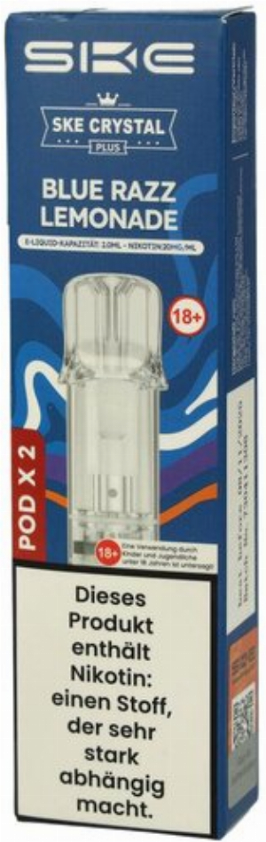 SKE Crystal Plus Prefilled Pod Blue Razz Lemonade 2x2ml 20mg