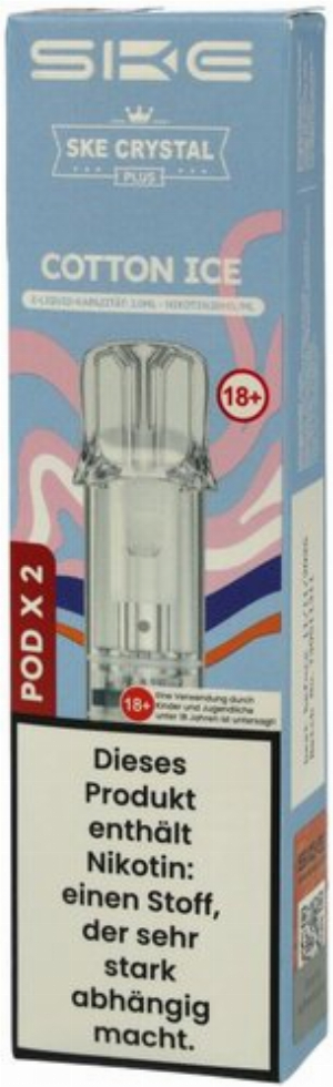 SKE Crystal Plus Prefilled Pod Cotton Ice 2x2ml 20mg