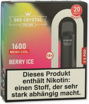 SKE Crystal Pro 800 Pods Berry Ice 2x2ml 20mg