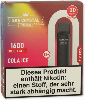 SKE Crystal Pro 800 Pods Cola Ice 2x2ml 20mg