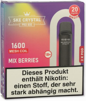 SKE Crystal Pro 800 Pods Mix Berries 2x2ml 20mg