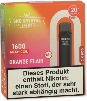 SKE Crystal Pro 800 Pods Orange Flair 2x2ml 20mg