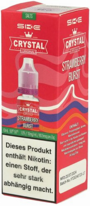 SKE Crystal Strawberry Burst Nikotinsalzliquid 10mg/ml 10ml