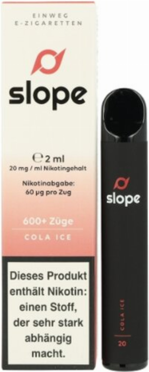 SLOPE Einweg E-Zigarette Cola Ice ca. 600 Züge 20mg