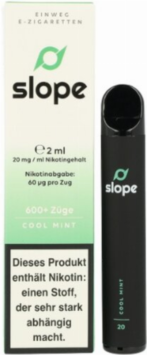 SLOPE Einweg E-Zigarette Cool Mint ca. 600 Züge 20mg