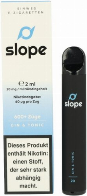 SLOPE Einweg E-Zigarette Gin & Tonic ca. 600 Züge 20mg
