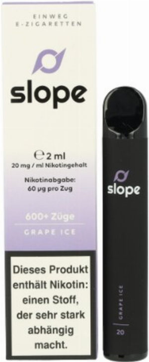 SLOPE Einweg E-Zigarette Grape Ice ca. 600 Züge 20mg