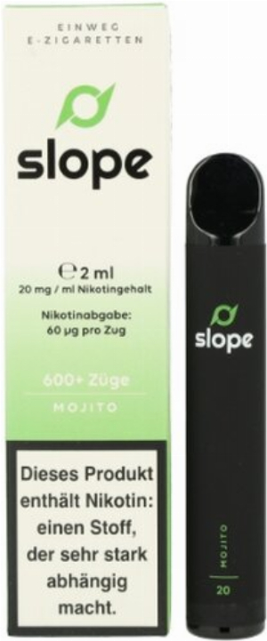 SLOPE Einweg E-Zigarette Mojito ca. 600 Züge 20mg
