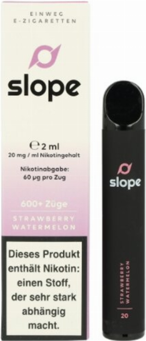 SLOPE Einweg E-Zigarette Strawberry Watermelon ca. 600 Züge 20mg