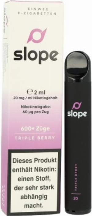 SLOPE Einweg E-Zigarette Triple Berry ca. 600 Züge 20mg