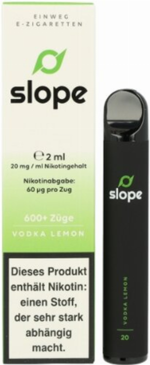 SLOPE Einweg E-Zigarette Vodka Lemon ca. 600 Züge 20mg