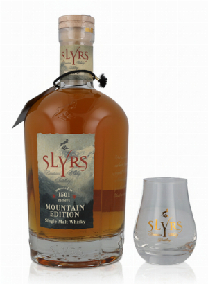 SLYRS Single Malt Whisky Mountain Edition 45% vol. 700ml mit Glas