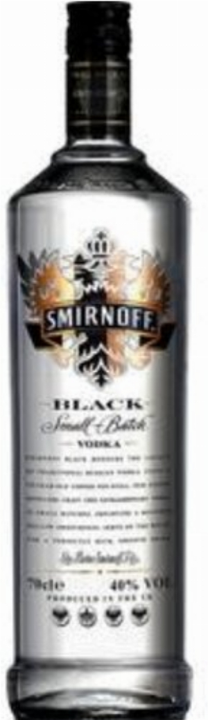 Smirnoff Vodka Black Label 40% Vol. Port Still No. 55