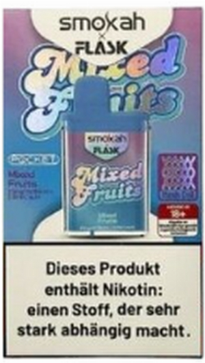 Smokah x Flask Pocket Einweg E-Zigarette Mixed Fruits 20mg