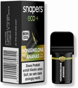snapers eco+ Honigmelone Ananas Prefilled Pod 1x2ml 20mg