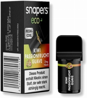 snapers eco+ Kiwi Passionsfrucht Guave Prefilled Pod 1x2ml 20mg