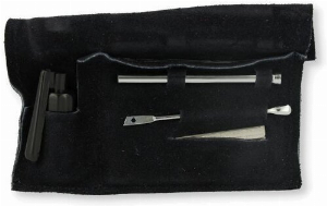 Snuf Set Chrom Finish Large Schwarz