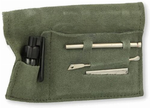 Snuf Set Nickel Finish Large Grün