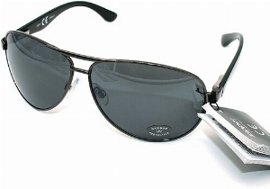 Sonnenbrille von Zippo, schwarz mit Satinbeutel